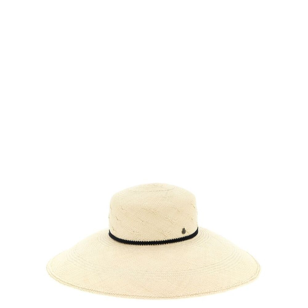 Maison Michel Beige Fabric Women's Sunhat